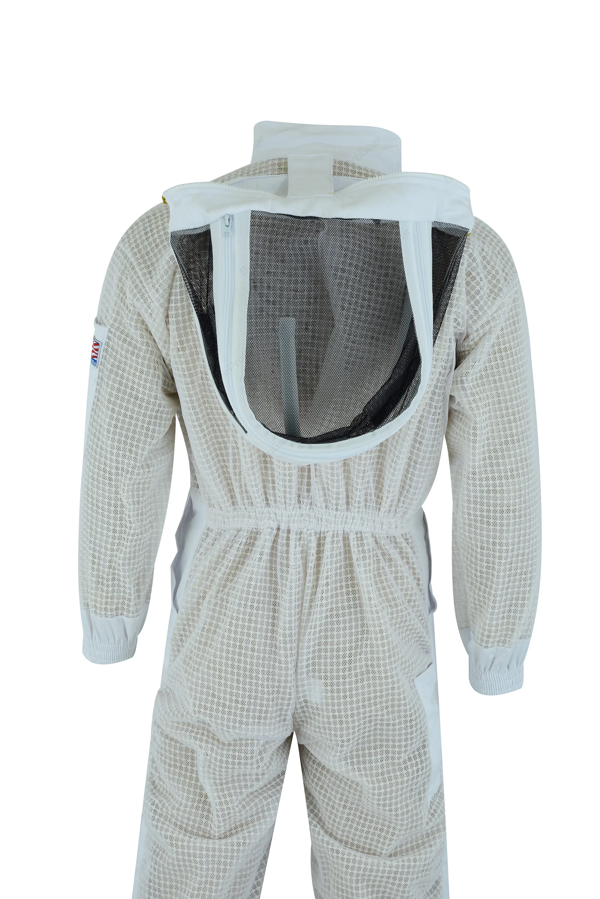 3-Layer Ultra Ventilated Beekeeping Suit with Fencing Veil | Sting-Proof Protection for Men & Women | SBS Zipper | White