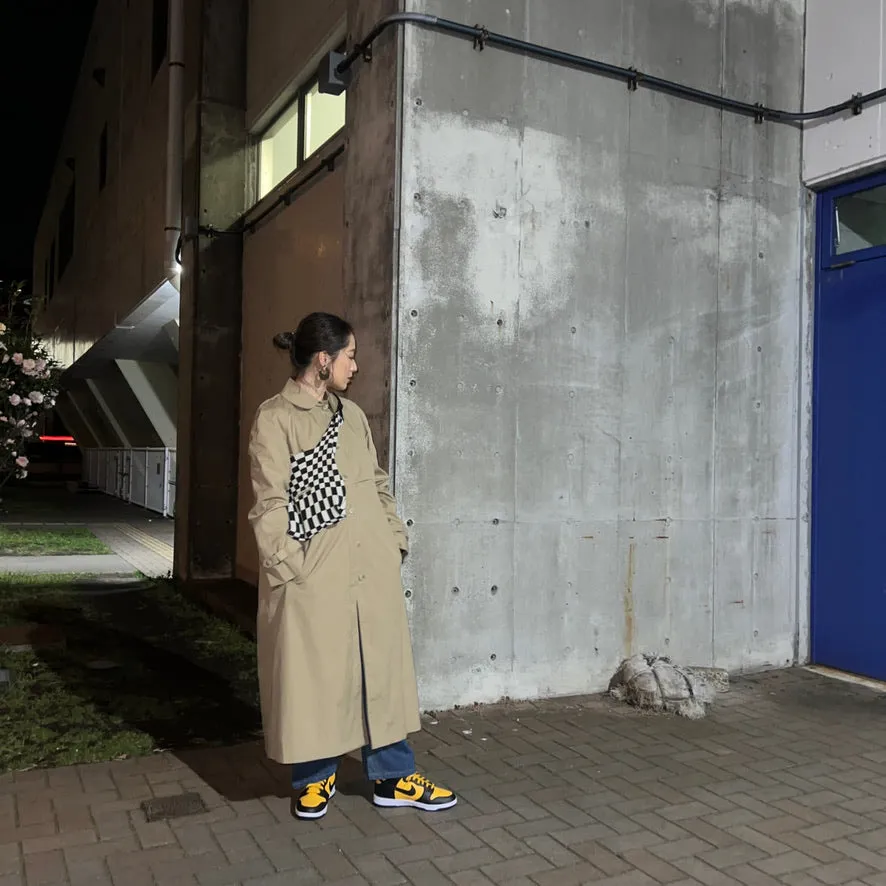 80-90'S USA製 / ROUND COLLAR COAT