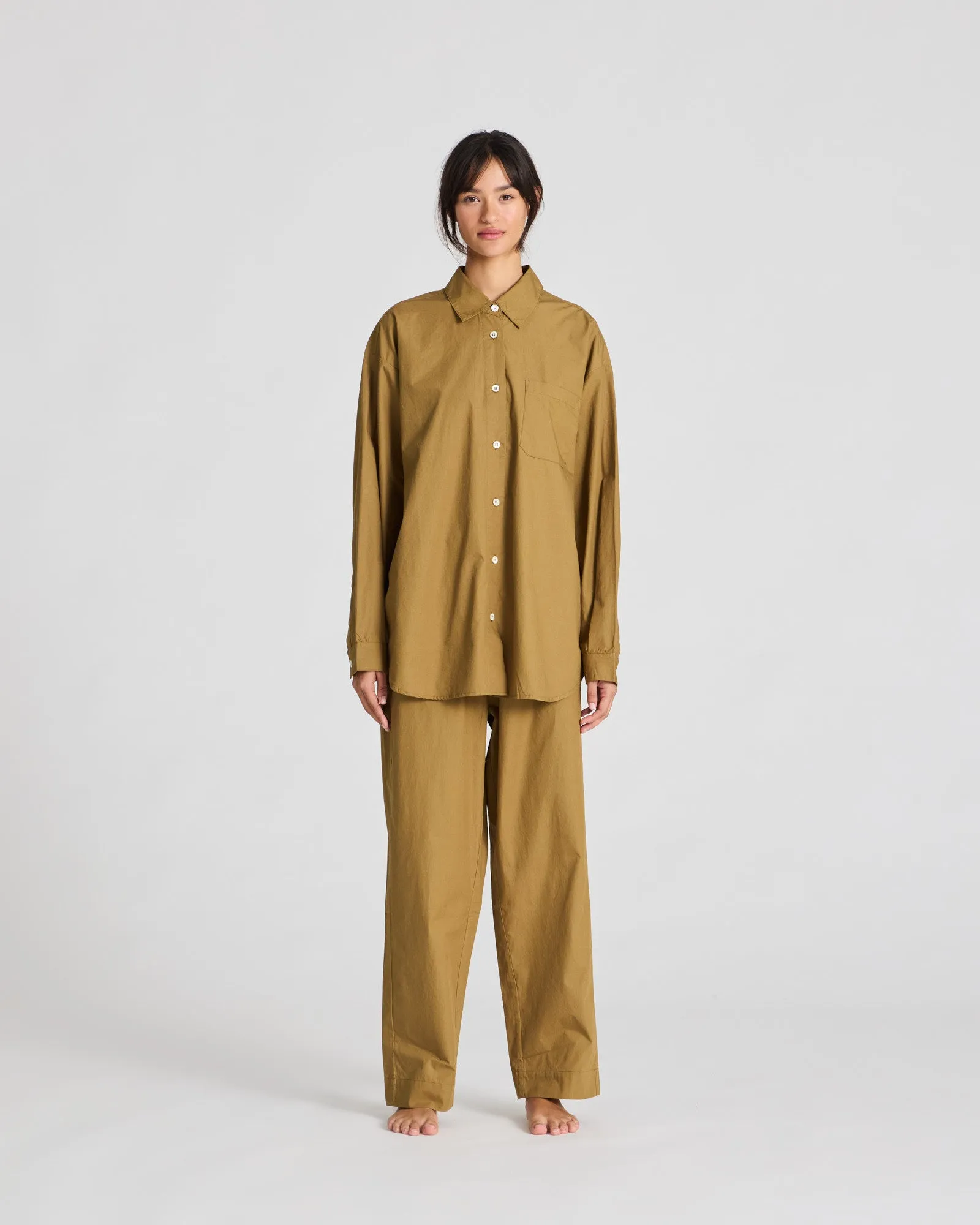 Astrid Pant Poplin - Dried Tobacco