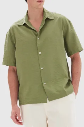 Brook Silk Short Sleeve Shirt - Pandan