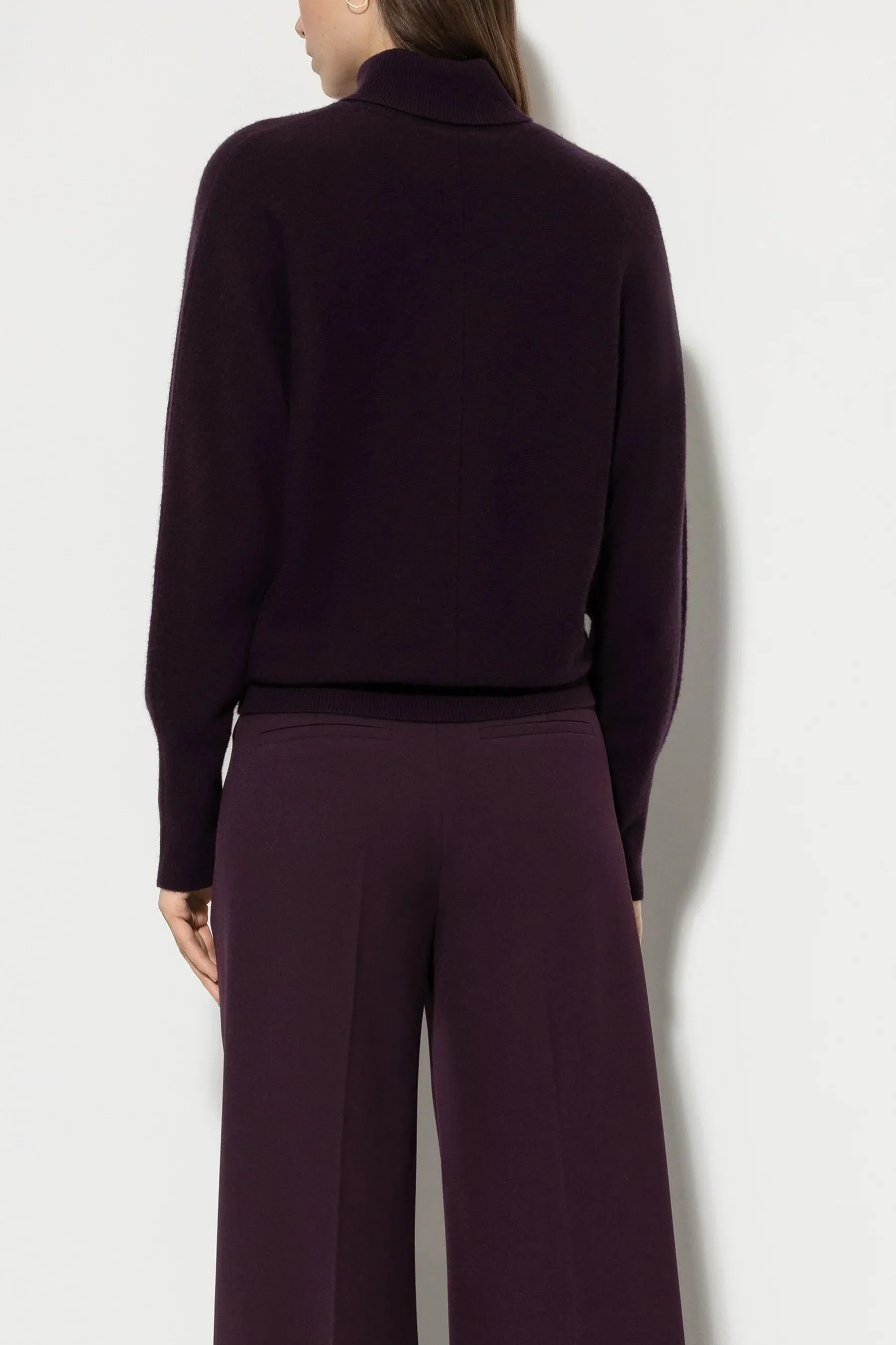 Burgundy Cut-Out Cashmere Blend Sweater