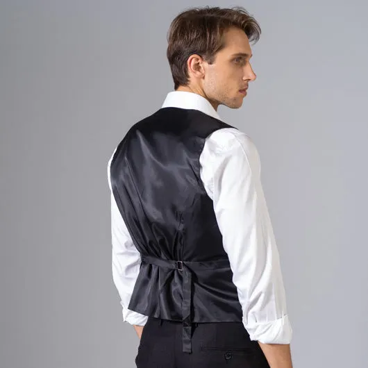 Cavalier Black Linen Waist Coat