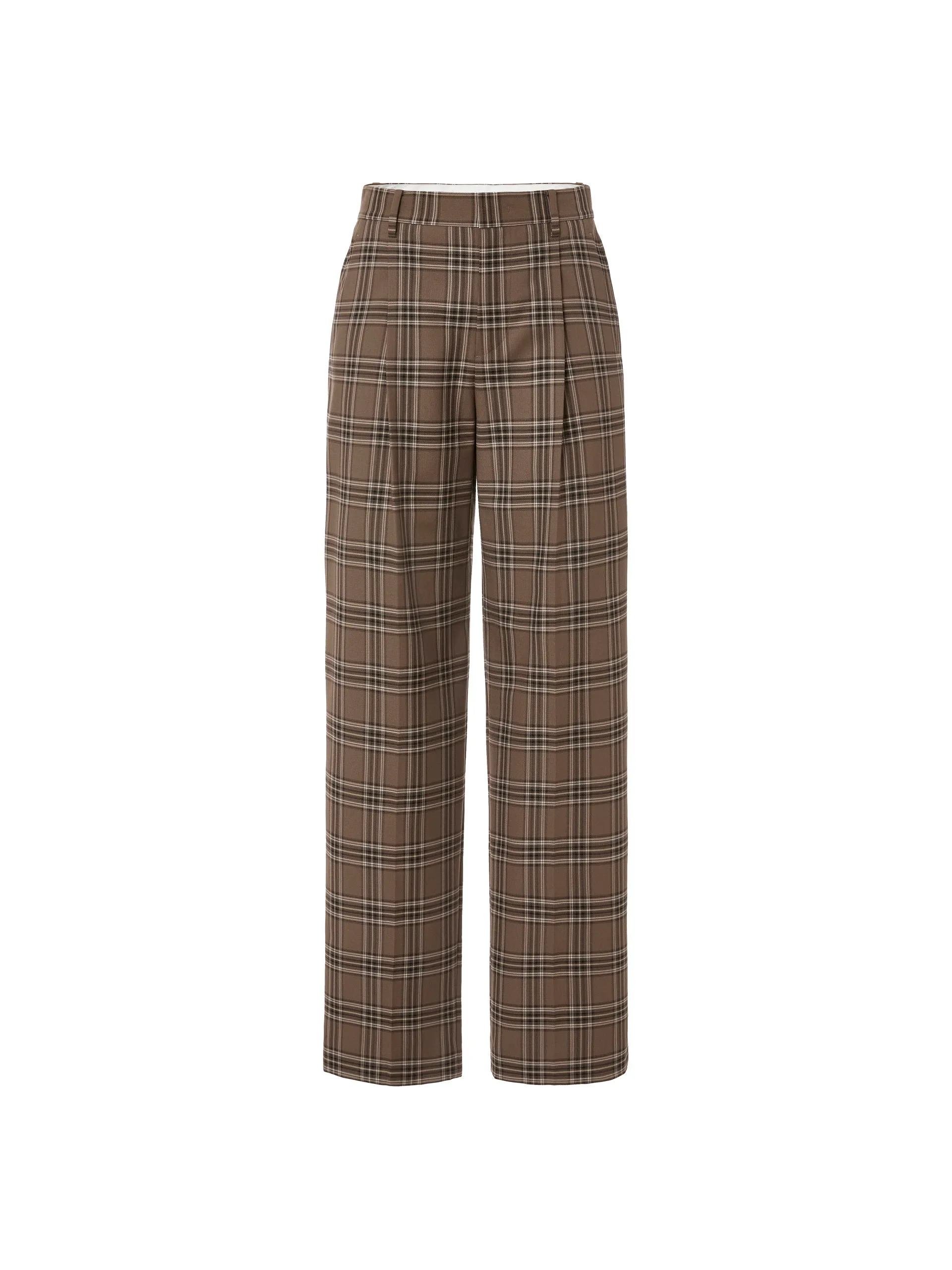 Checkered Straight Pants