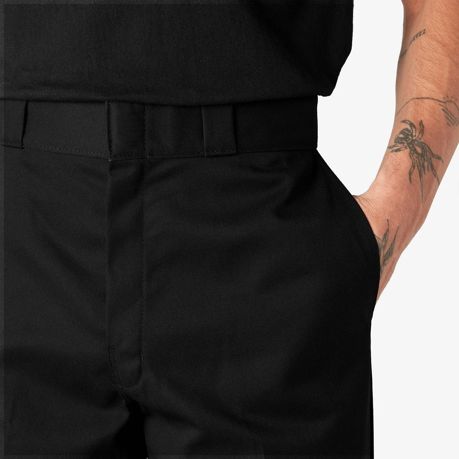 Dickies Men's Loose Fit Twill Double Knee Work Pant_Black