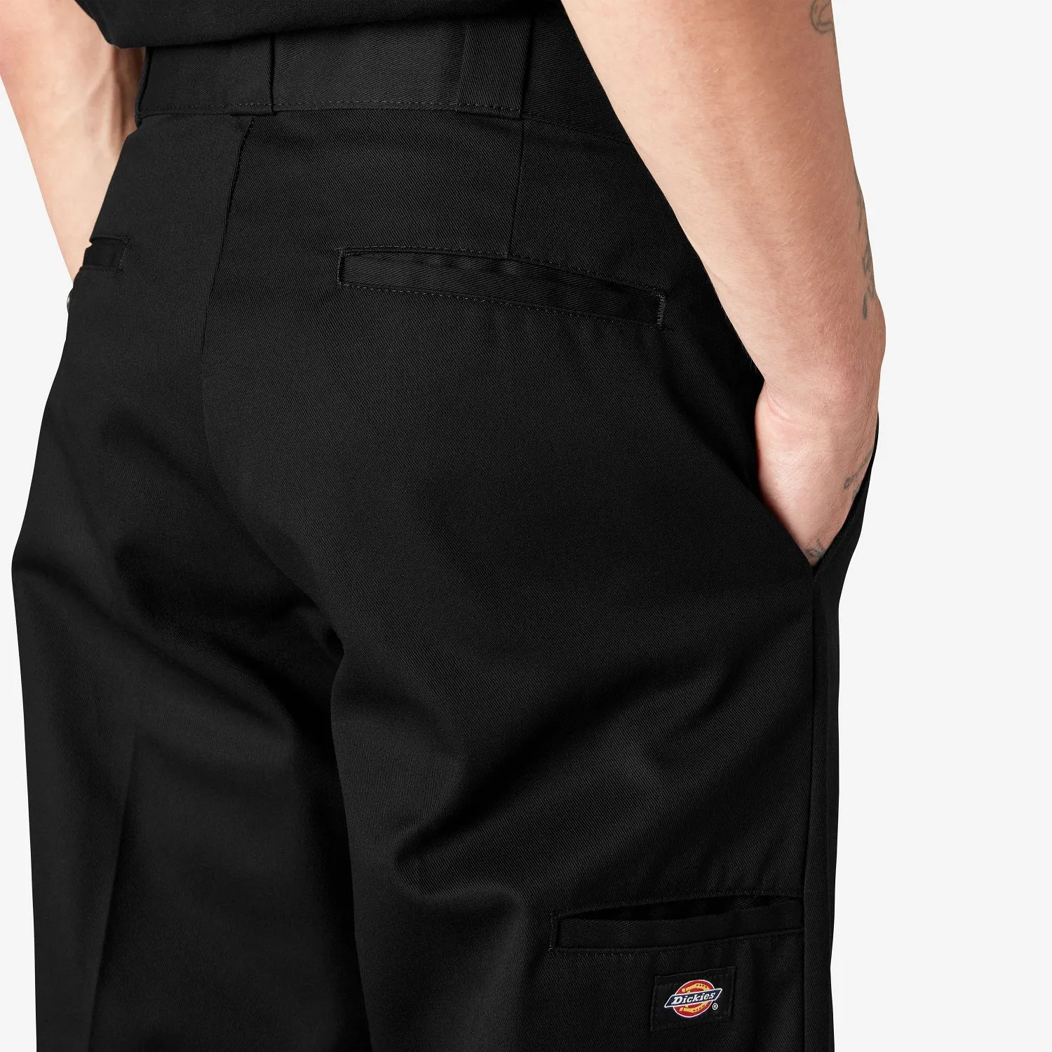 Dickies Men's Loose Fit Twill Double Knee Work Pant_Black