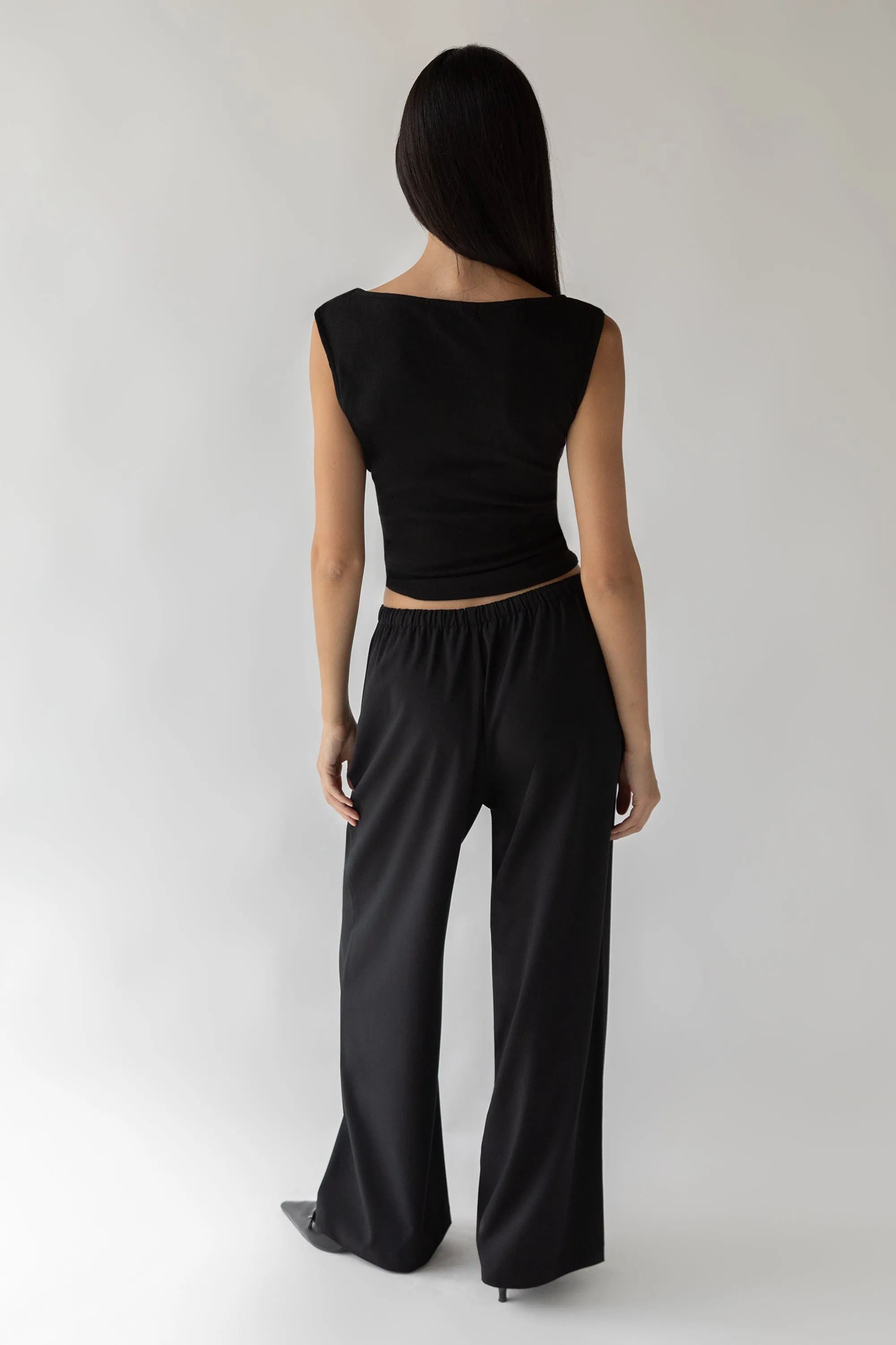 ELASTIC WAIST DRESS PANT