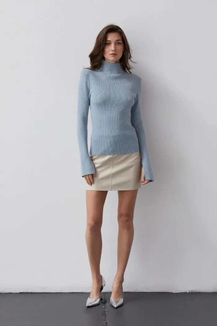 Erika Padded Shoulder Sweater