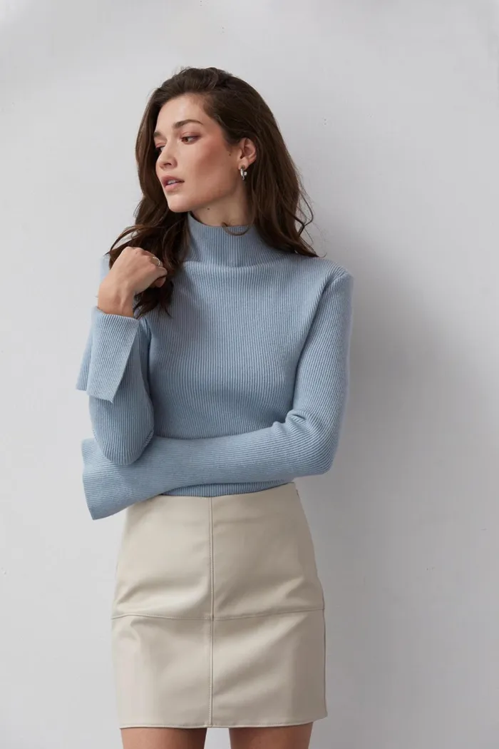 Erika Padded Shoulder Sweater