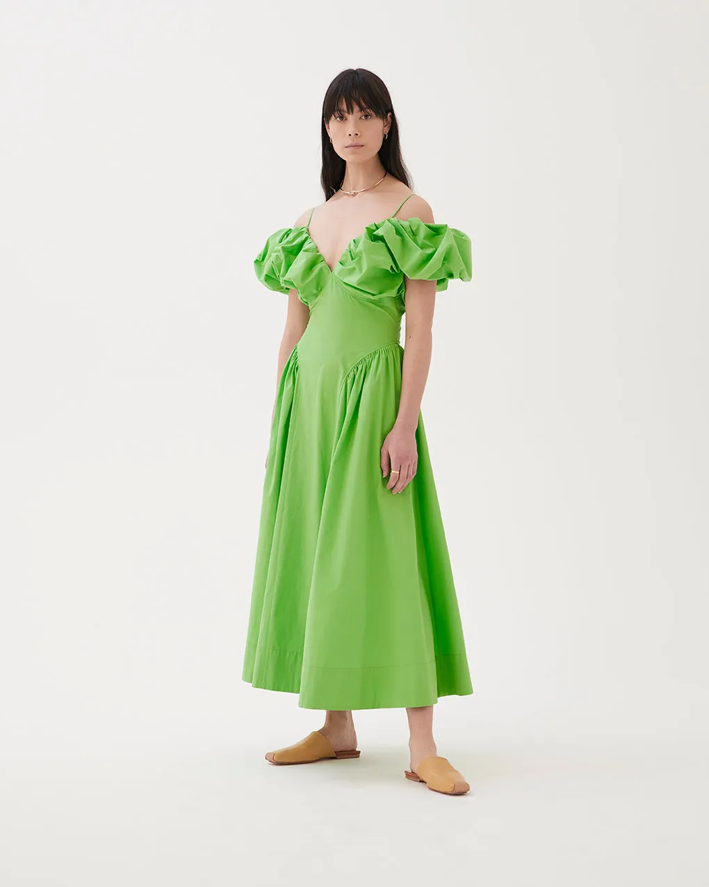 Erin Dress Organic Cotton Lime