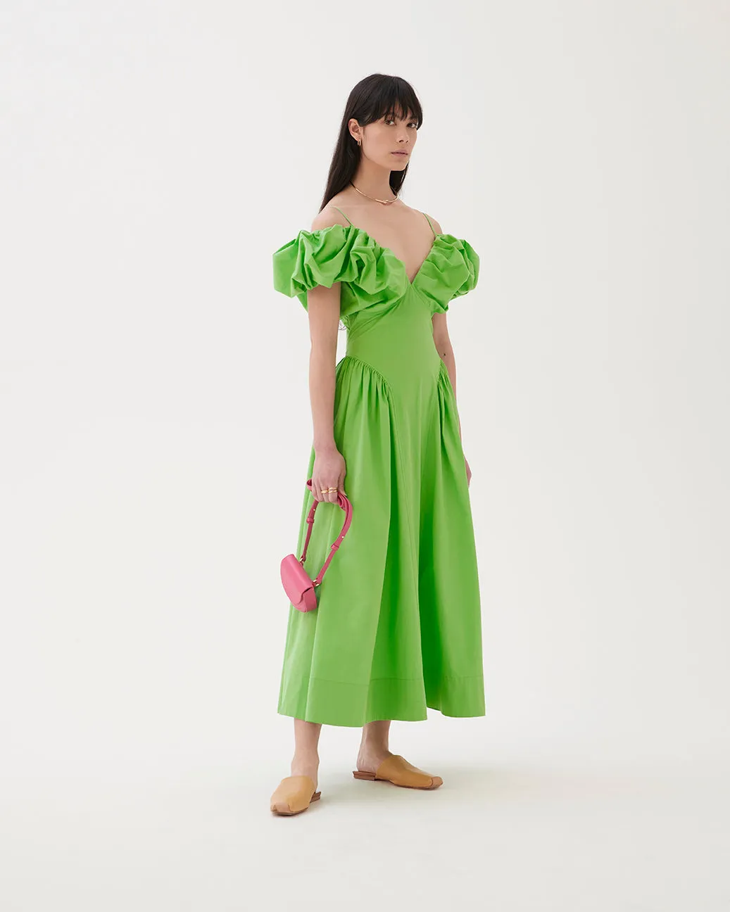 Erin Dress Organic Cotton Lime