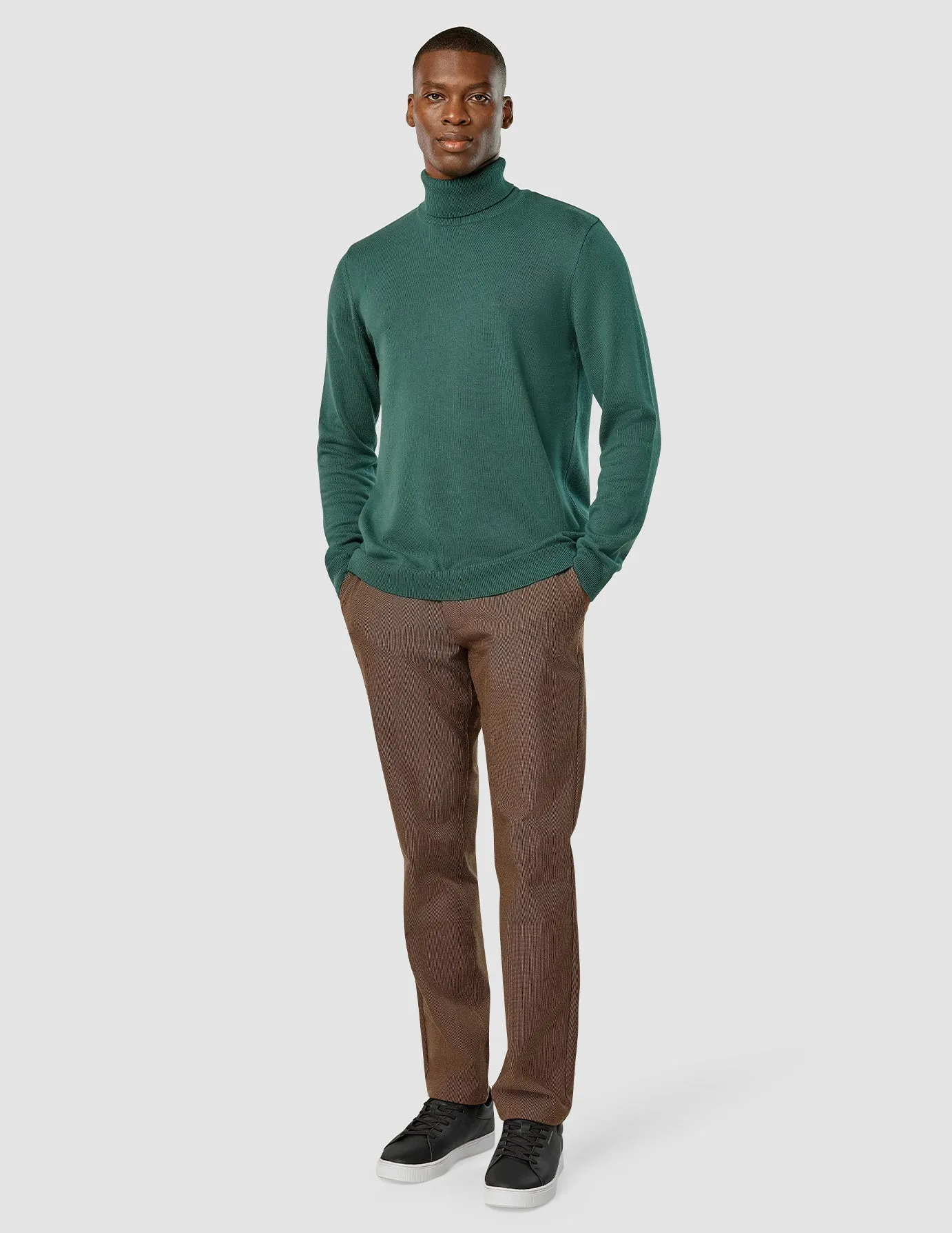 Everyday Knit Turtleneck Shadow Green