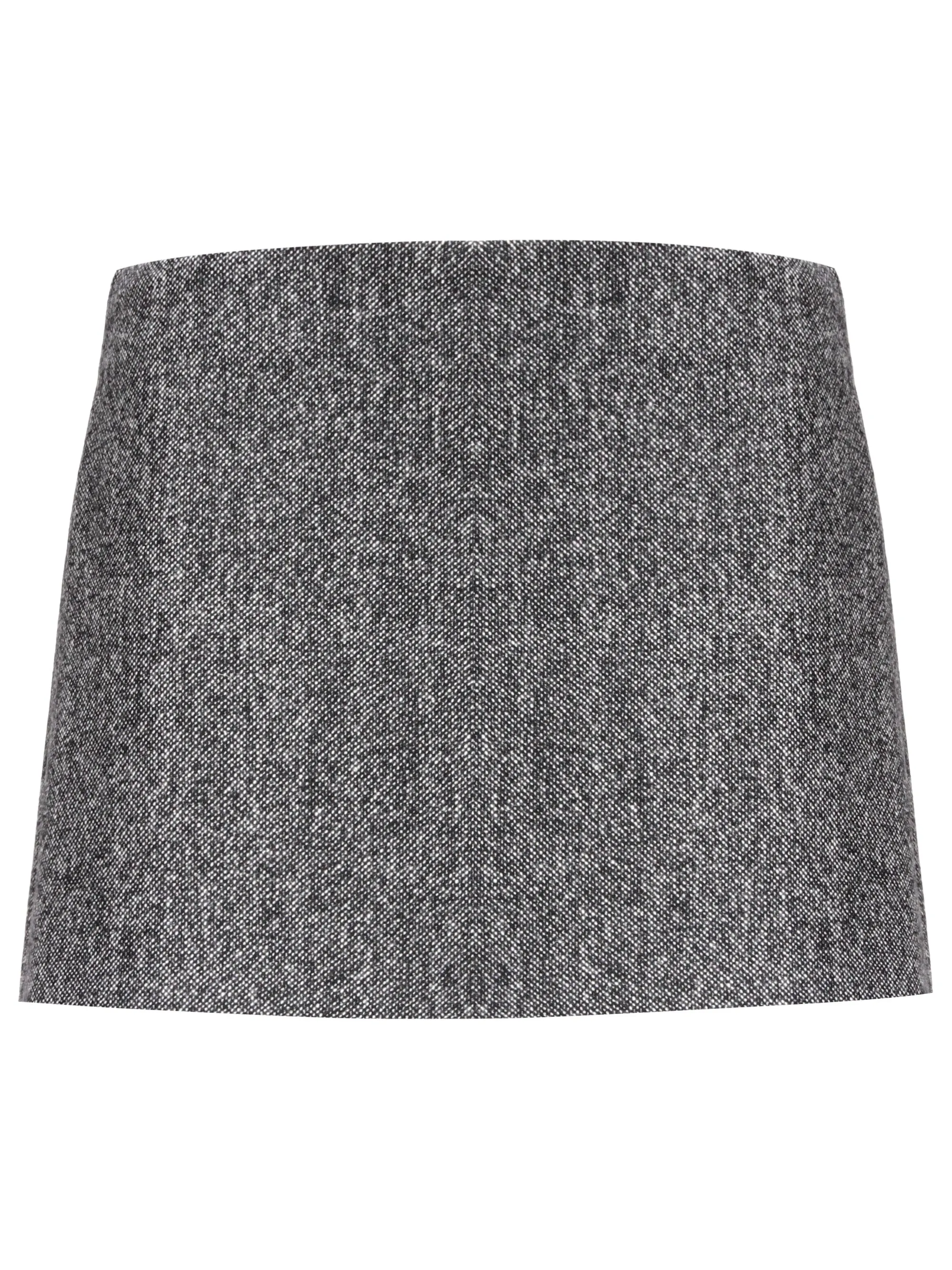 Grey Wool Blend A-line Skirt