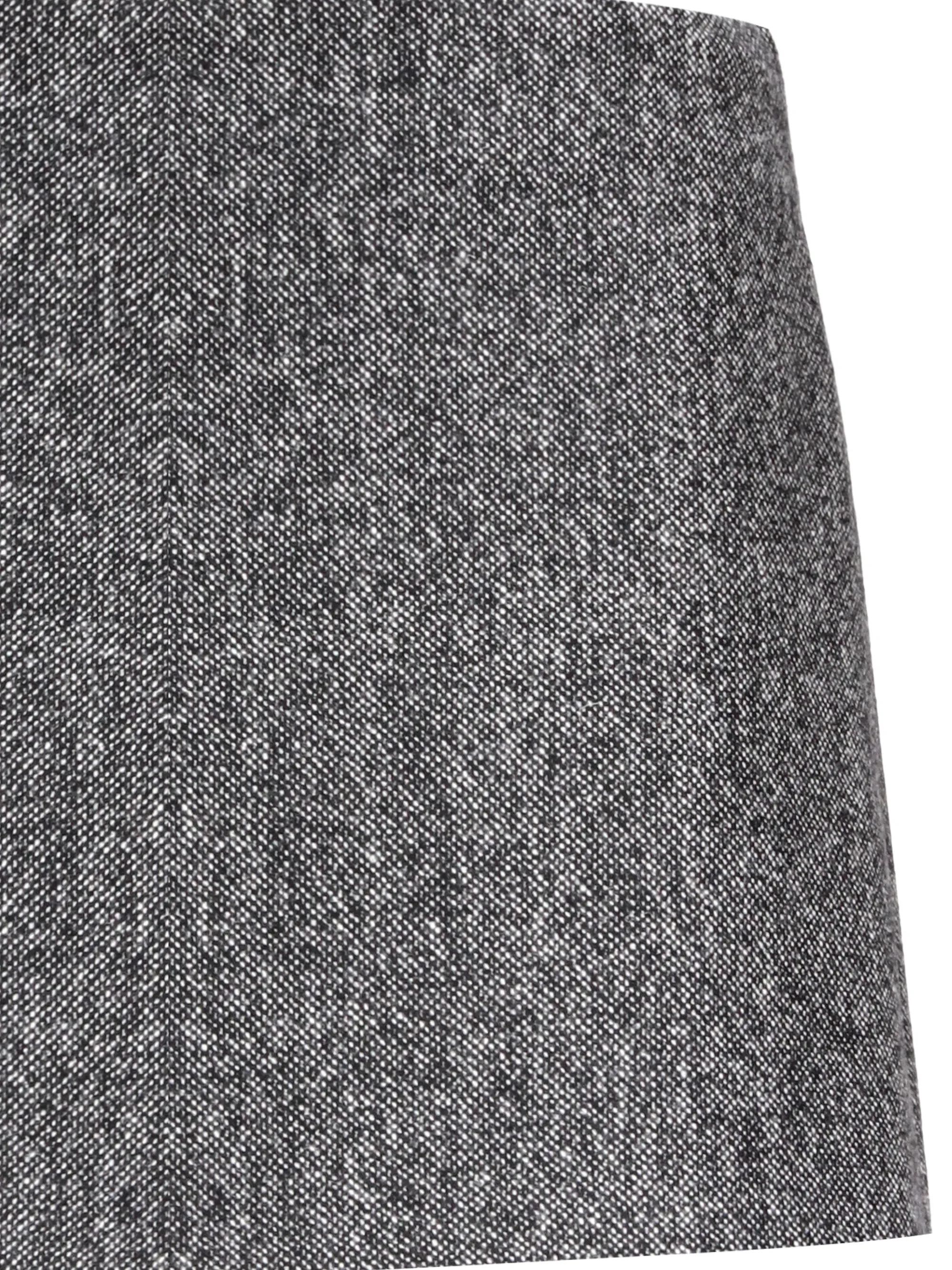 Grey Wool Blend A-line Skirt