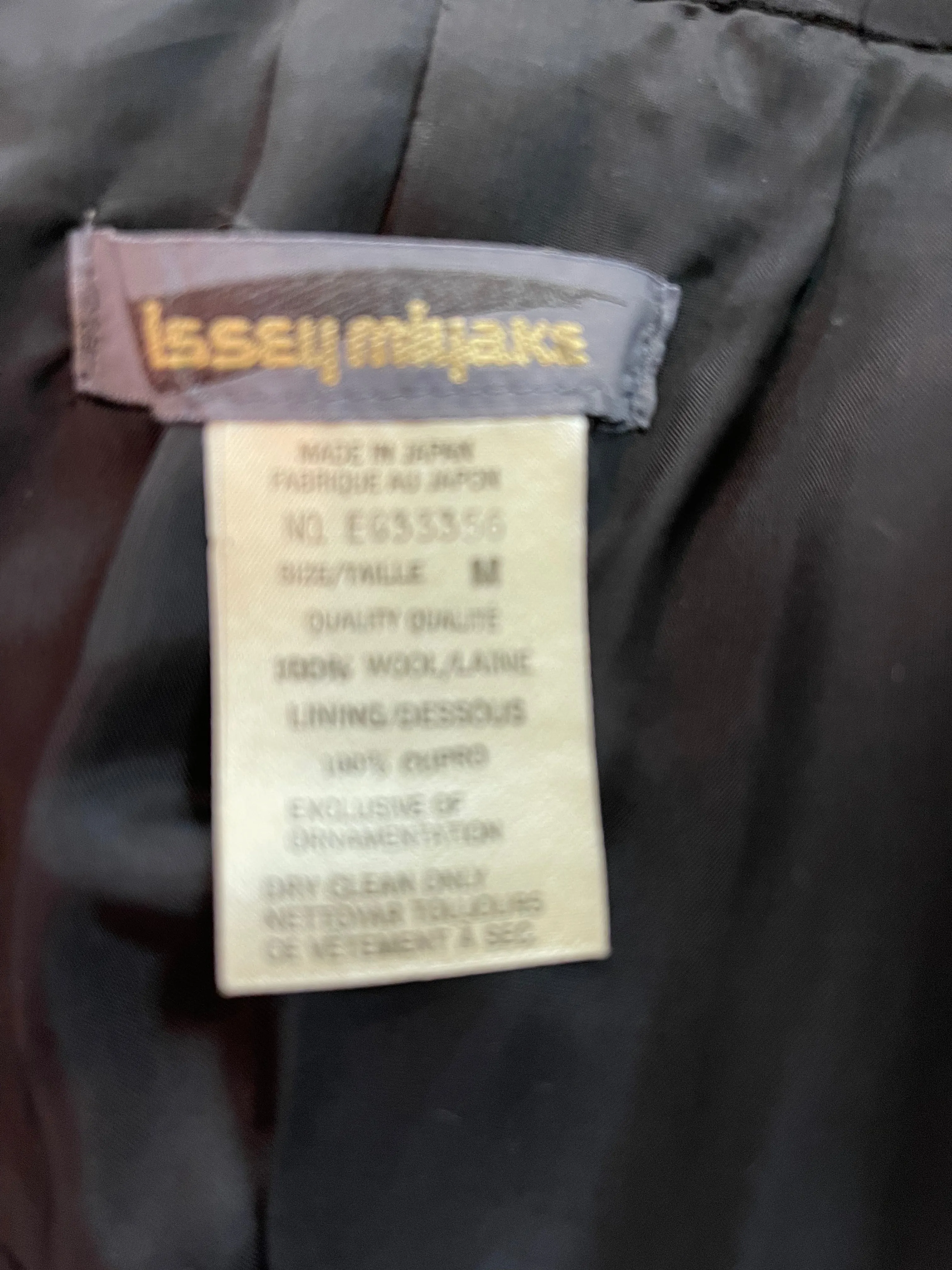 Issey Miyake 90s Black Double Breasted Rayon Skirt Suit