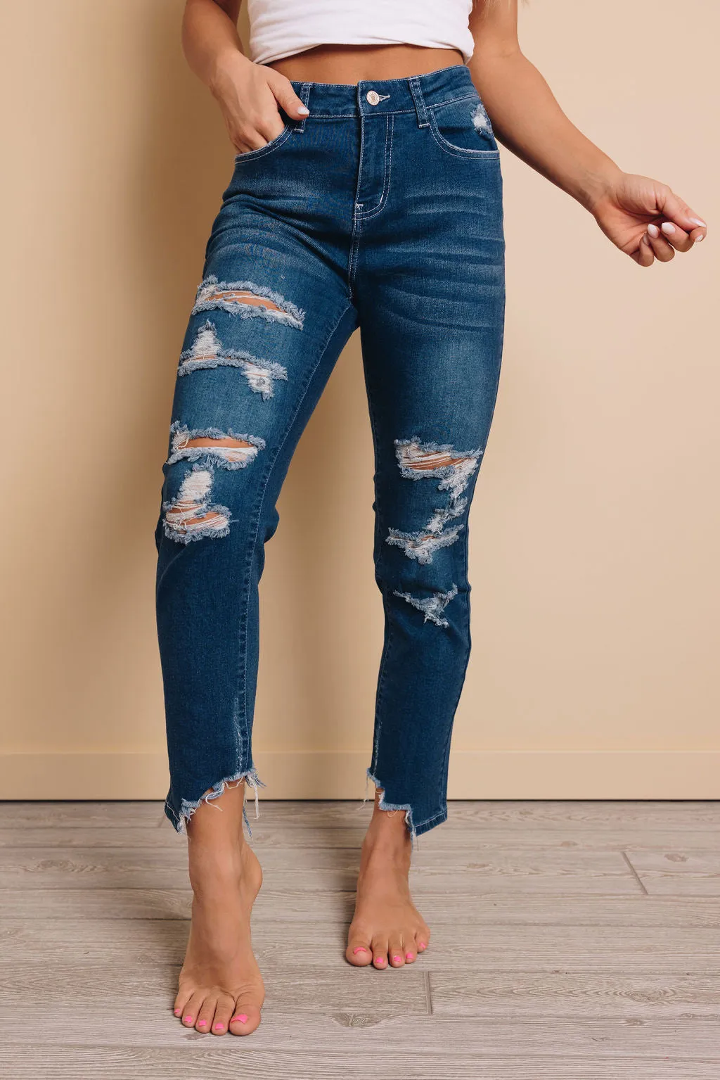 Jona High Waist Ripped Jeans