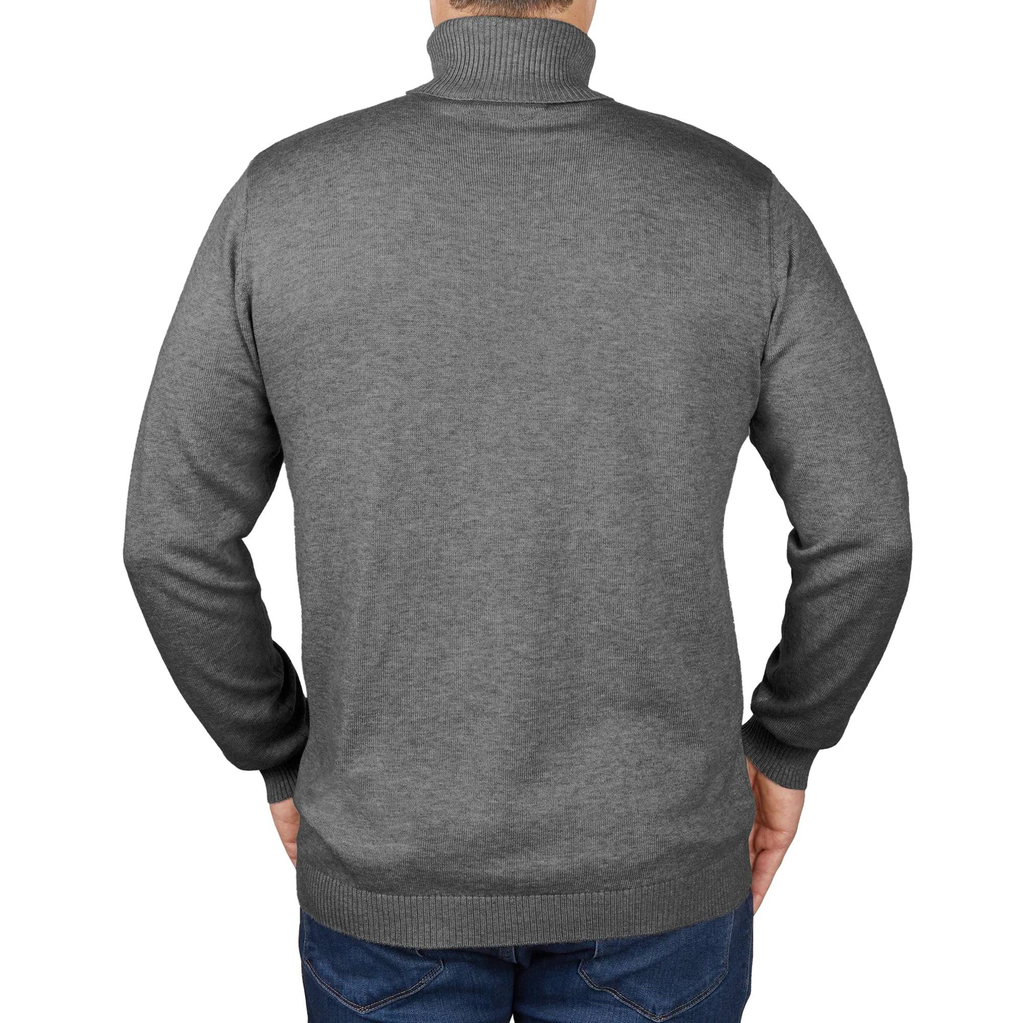 Long Sleeve Turtle Neck Sweater by Lorenzo Franco - Charcoal