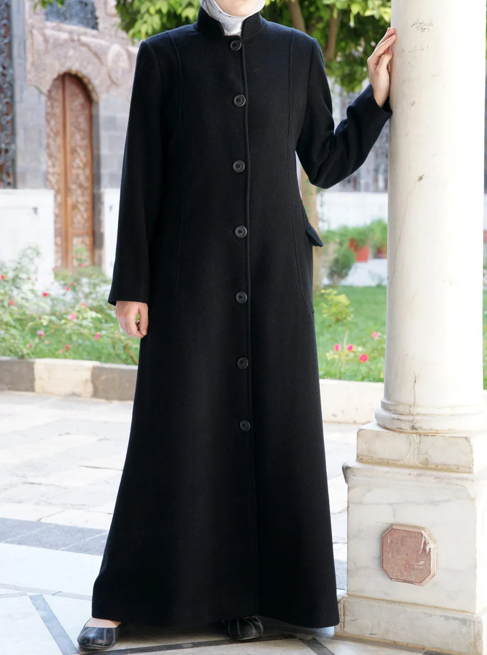 Mandain Collar Wool Coat