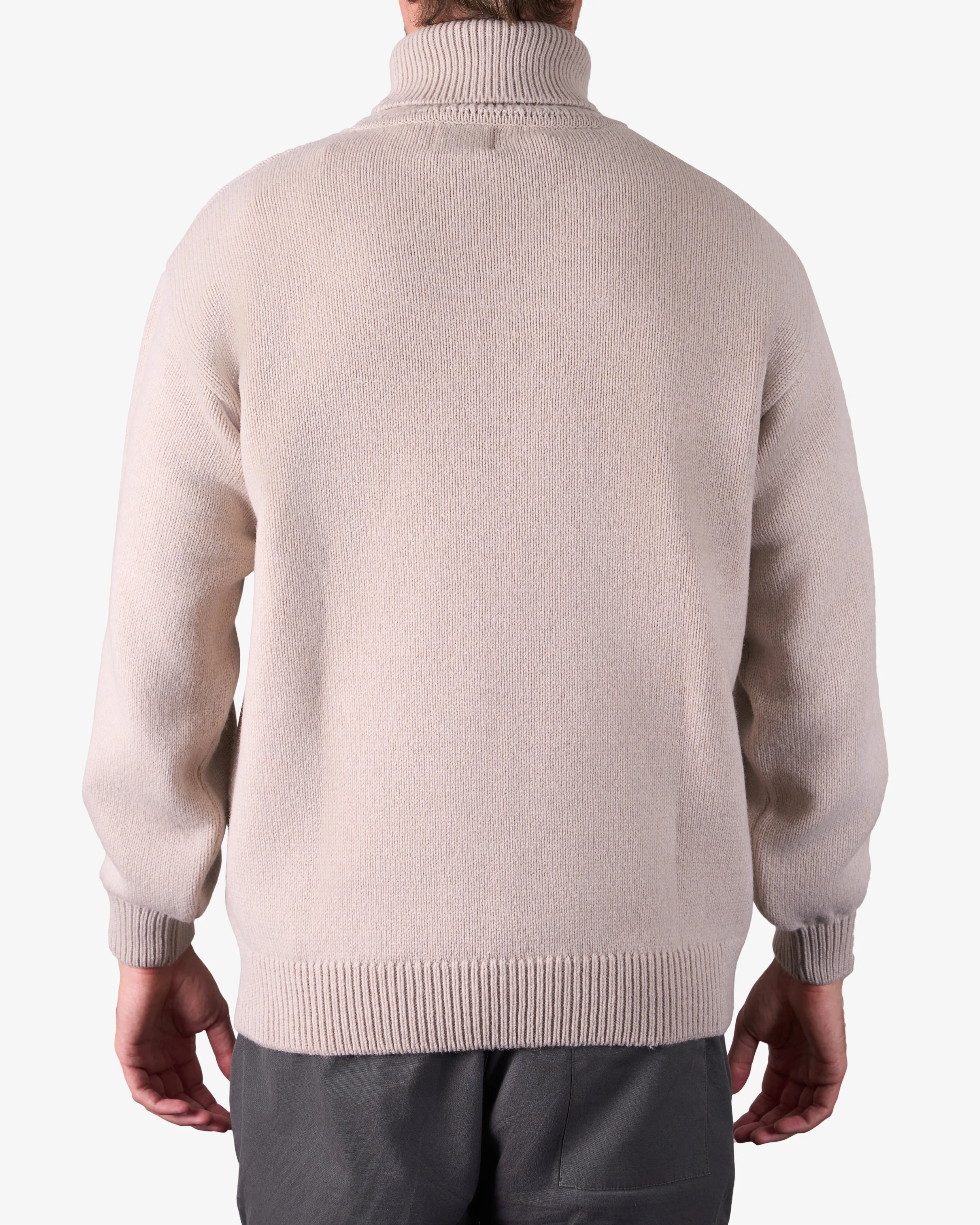 Merino Wool Turtleneck - Ivory White