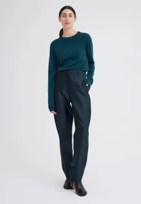 Novel Silk Wool Pant in Bavaria Green