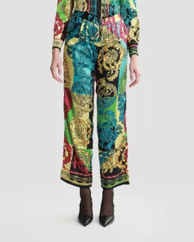 Ornate Color Block Straight Leg Pants