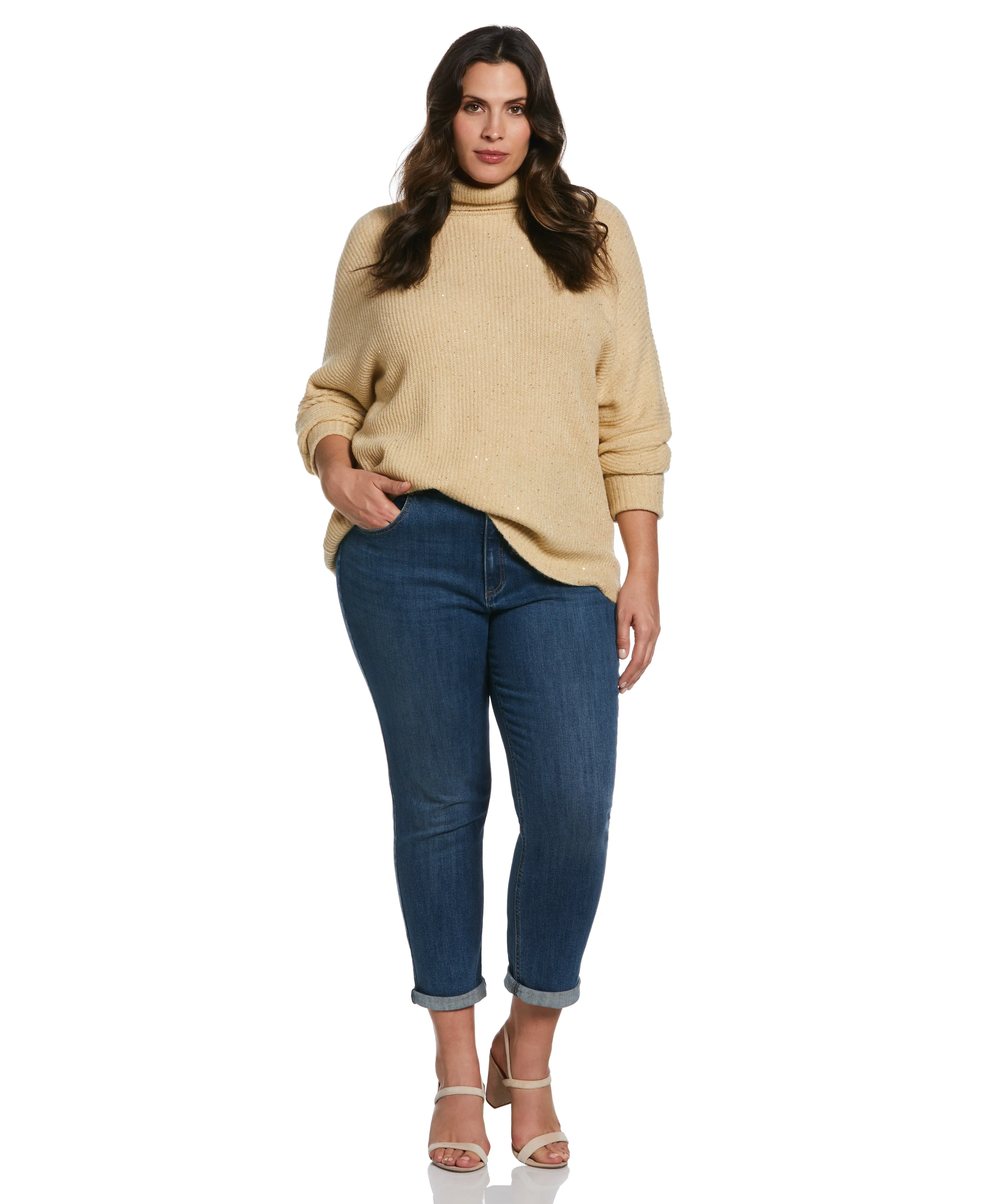 Plus Size Sequin Sweater