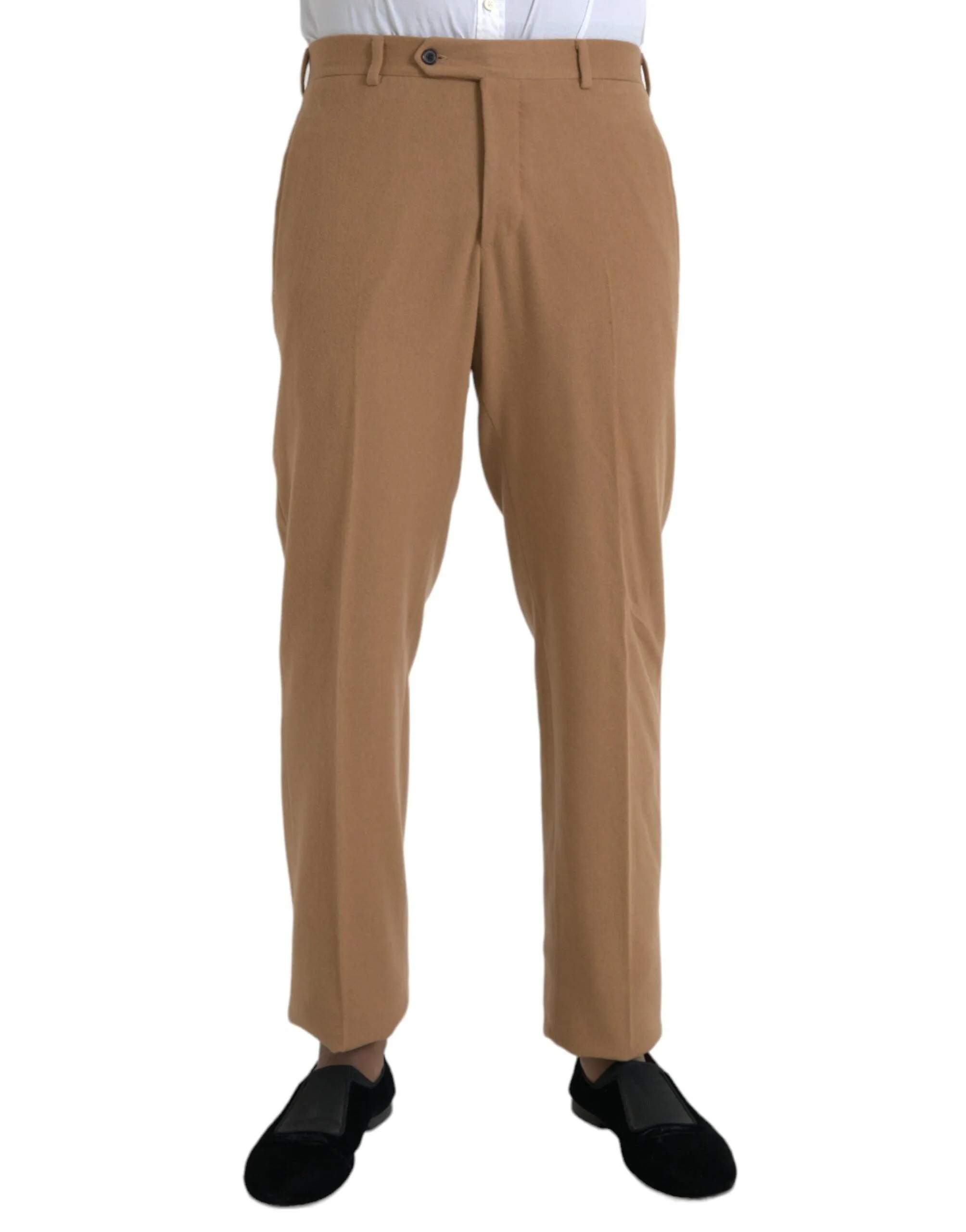 Prada Beige Cashmere Men's Straight Fit Pants