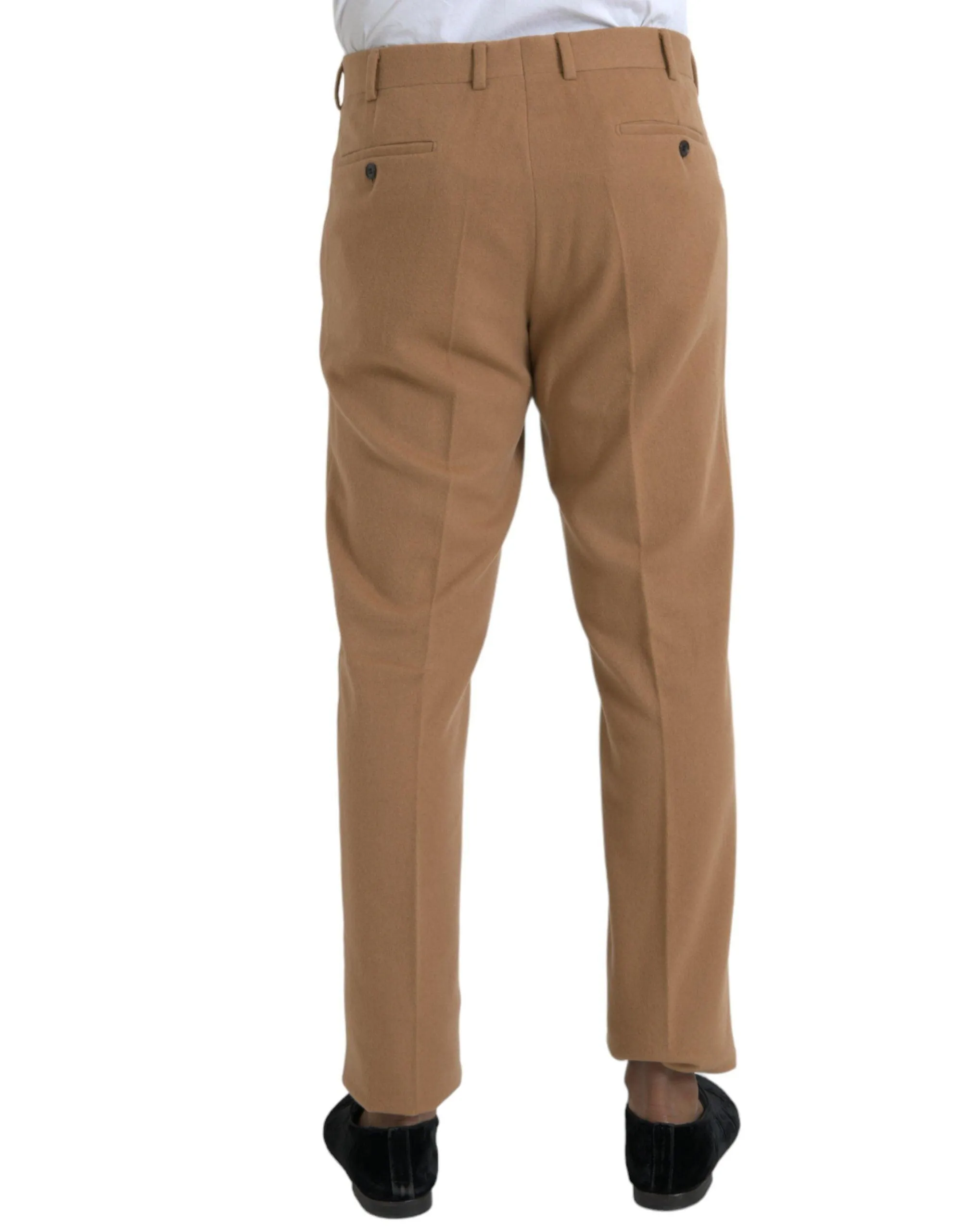 Prada Beige Cashmere Men's Straight Fit Pants