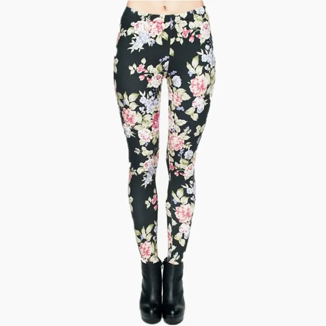 Printing Slim High Waist Leggings