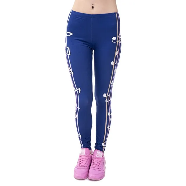 Printing Slim High Waist Leggings