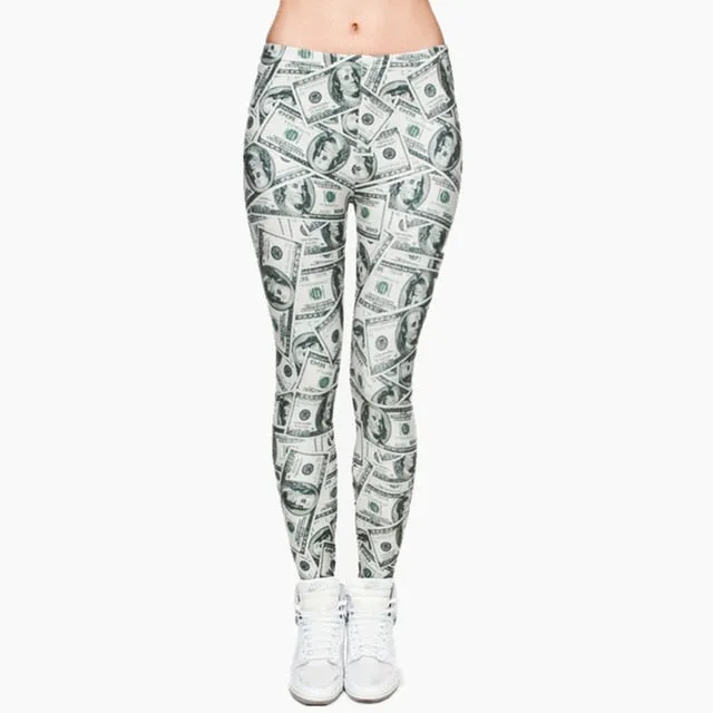 Printing Slim High Waist Leggings