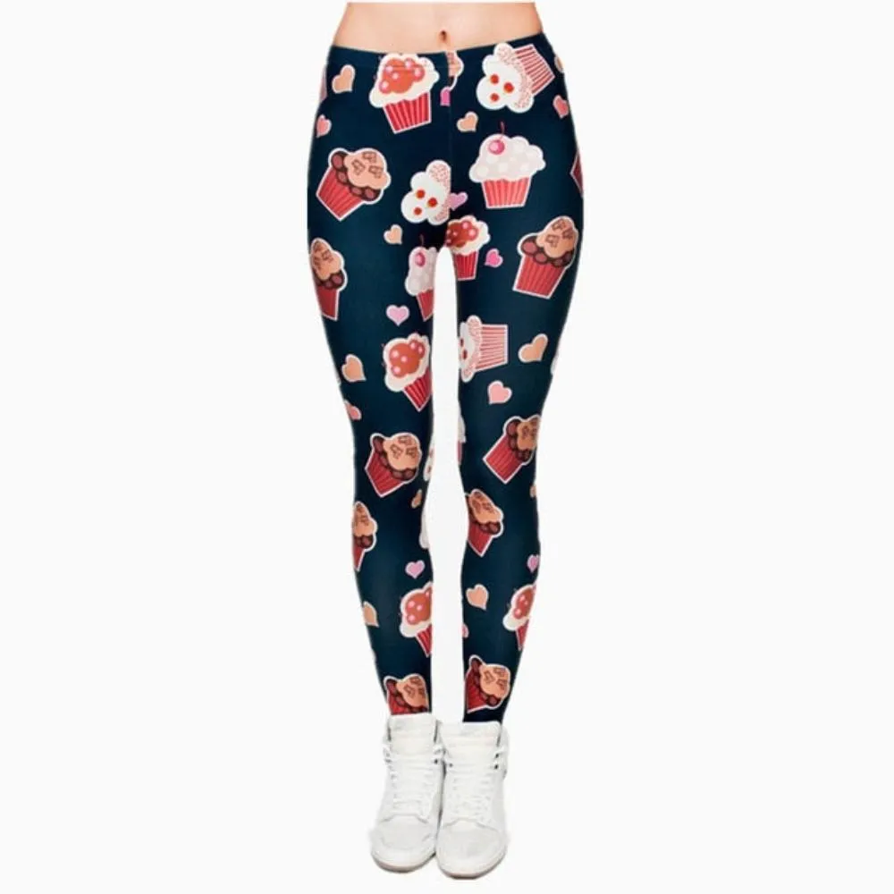 Printing Slim High Waist Leggings