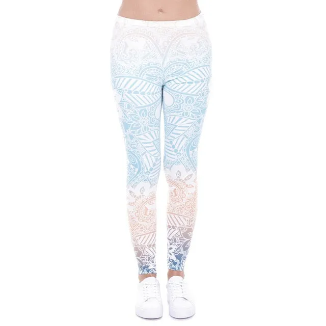 Printing Slim High Waist Leggings