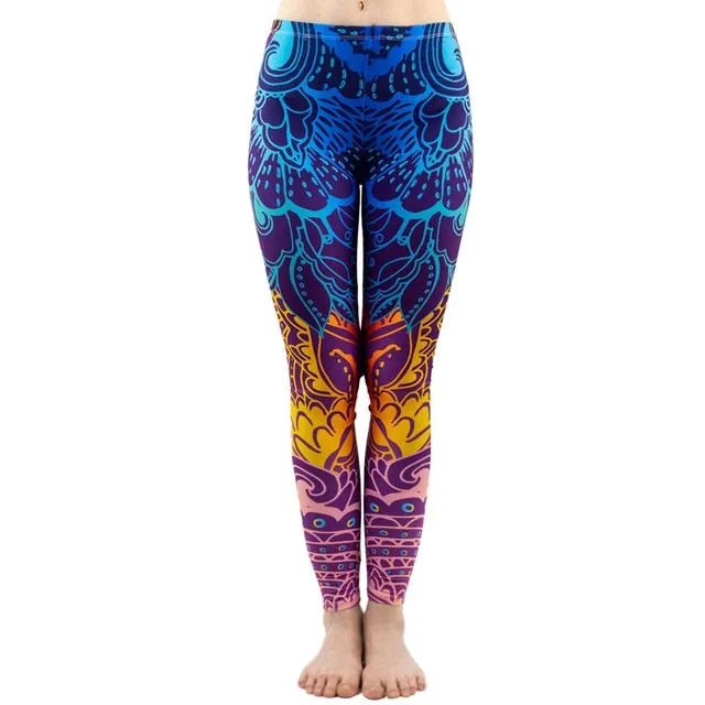 Printing Slim High Waist Leggings