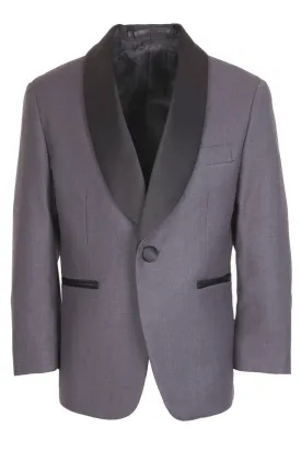 "Bradford" Kids Steel Grey Tuxedo Jacket (Separates)