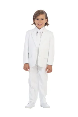 "Charlie" Kids White Suit 5-Piece Set