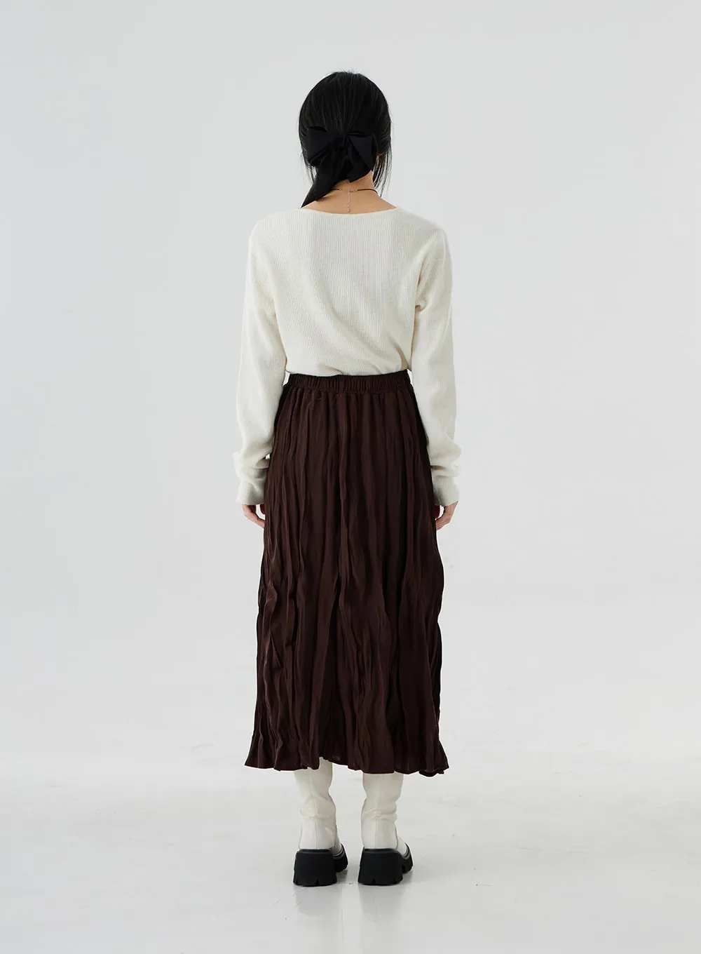 Ruffle A-Line Long Skirt OO24