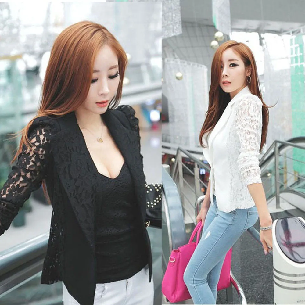 Sexy Coat  Women Lace Small Suit Jacket