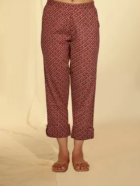 Small Box Voile Straight Pant