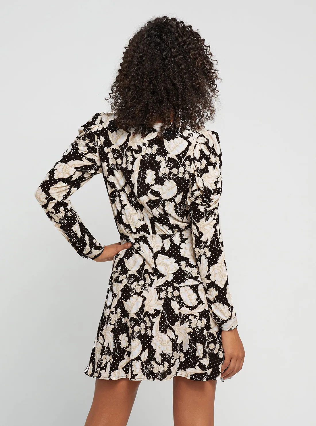 Soiree Floral Print Bernadette Mini Dress