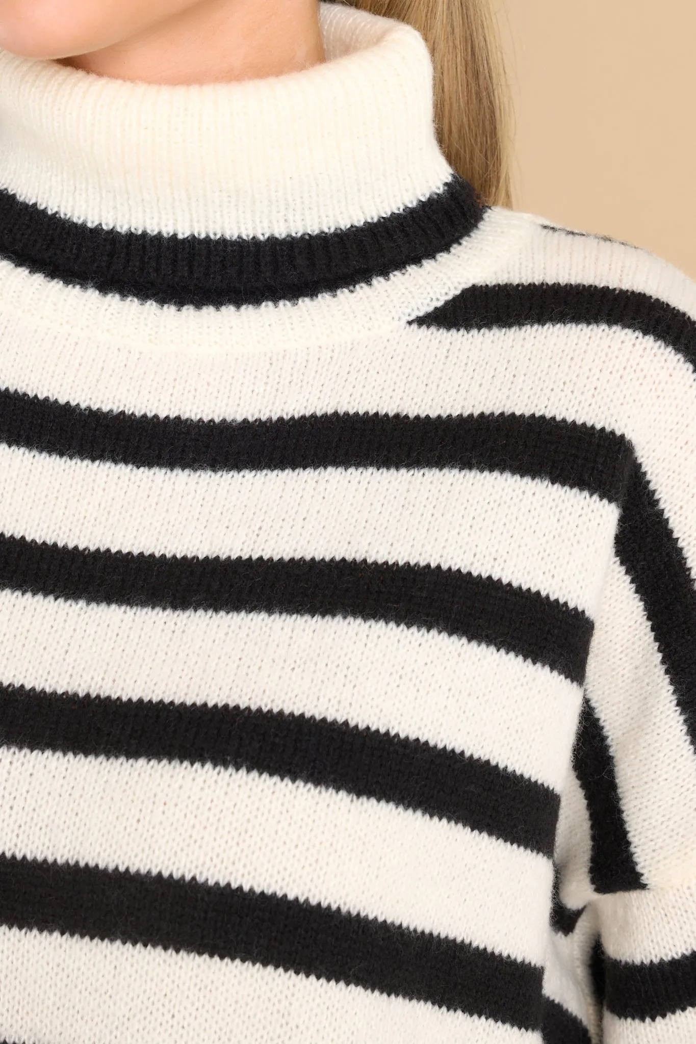 Stay Concentrated Ivory Multi Striped Sweater