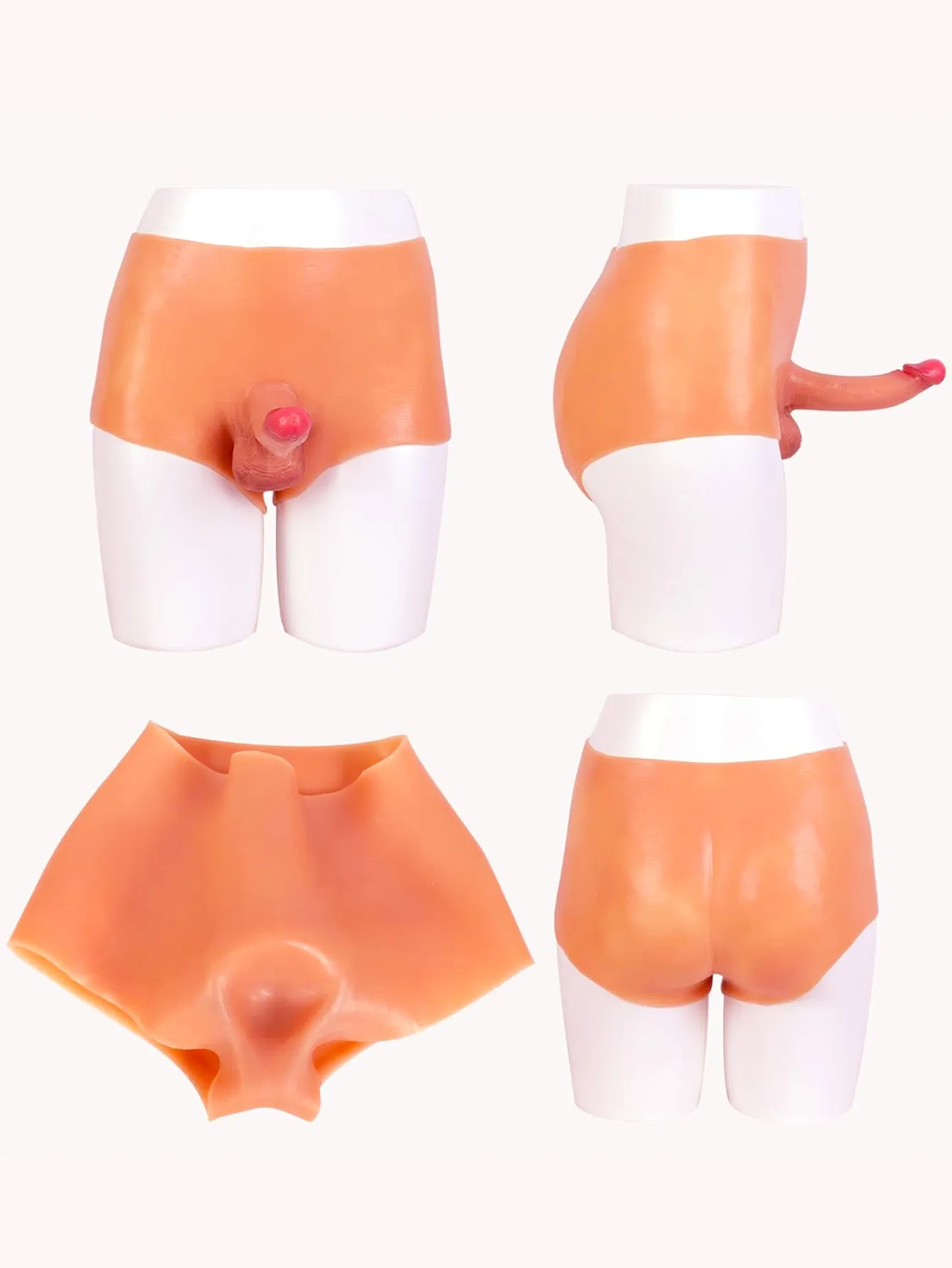 Silicone Realistic Dildo Strap-On Pants - Wearable Sex Toys for Couples, Ideal Lesbian Gift