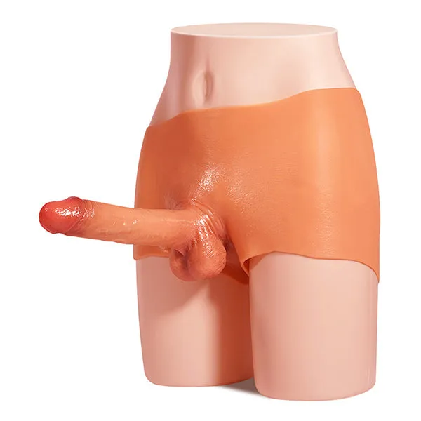 Silicone Realistic Dildo Strap-On Pants - Wearable Sex Toys for Couples, Ideal Lesbian Gift