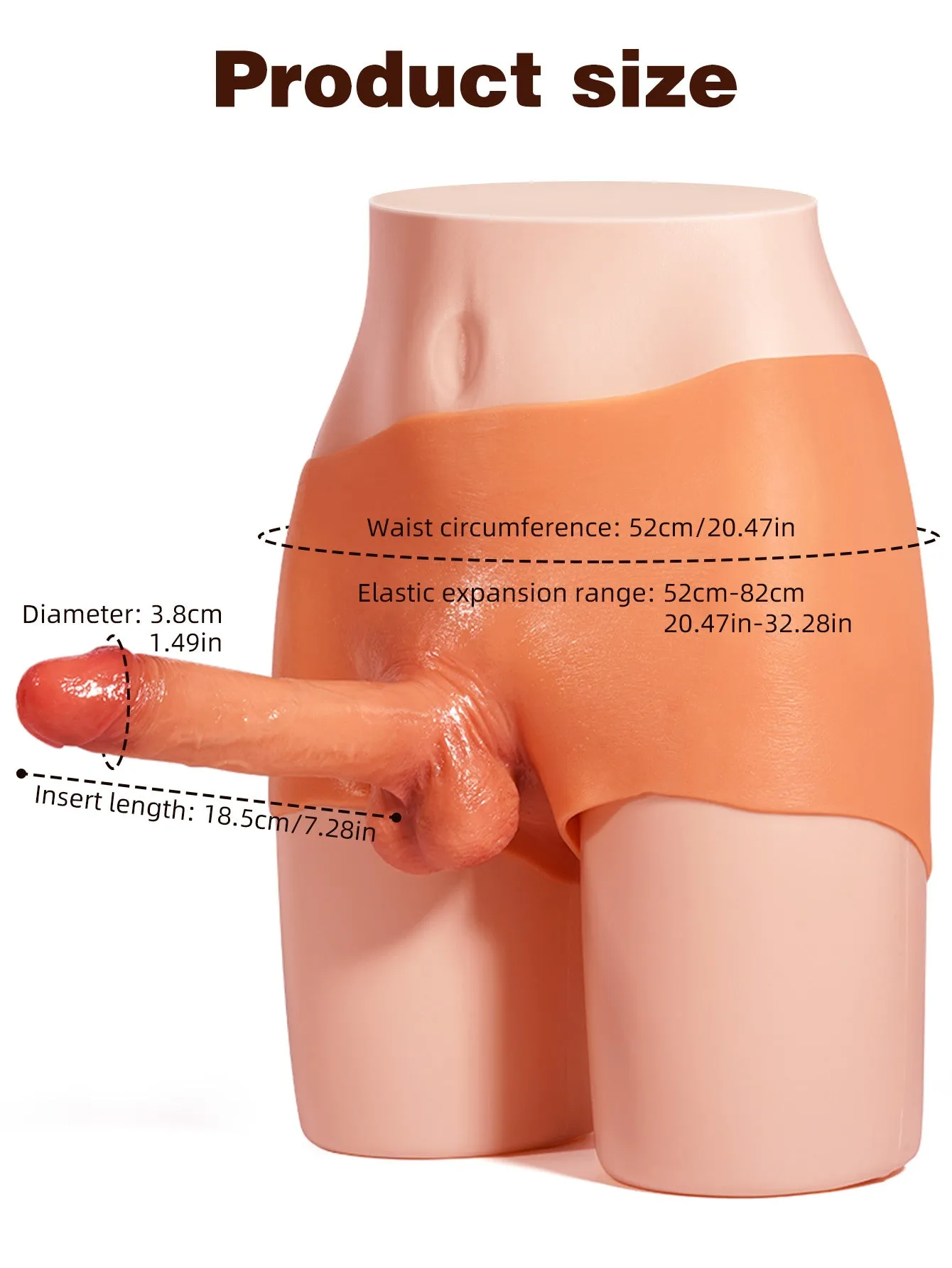 Silicone Realistic Dildo Strap-On Pants - Wearable Sex Toys for Couples, Ideal Lesbian Gift