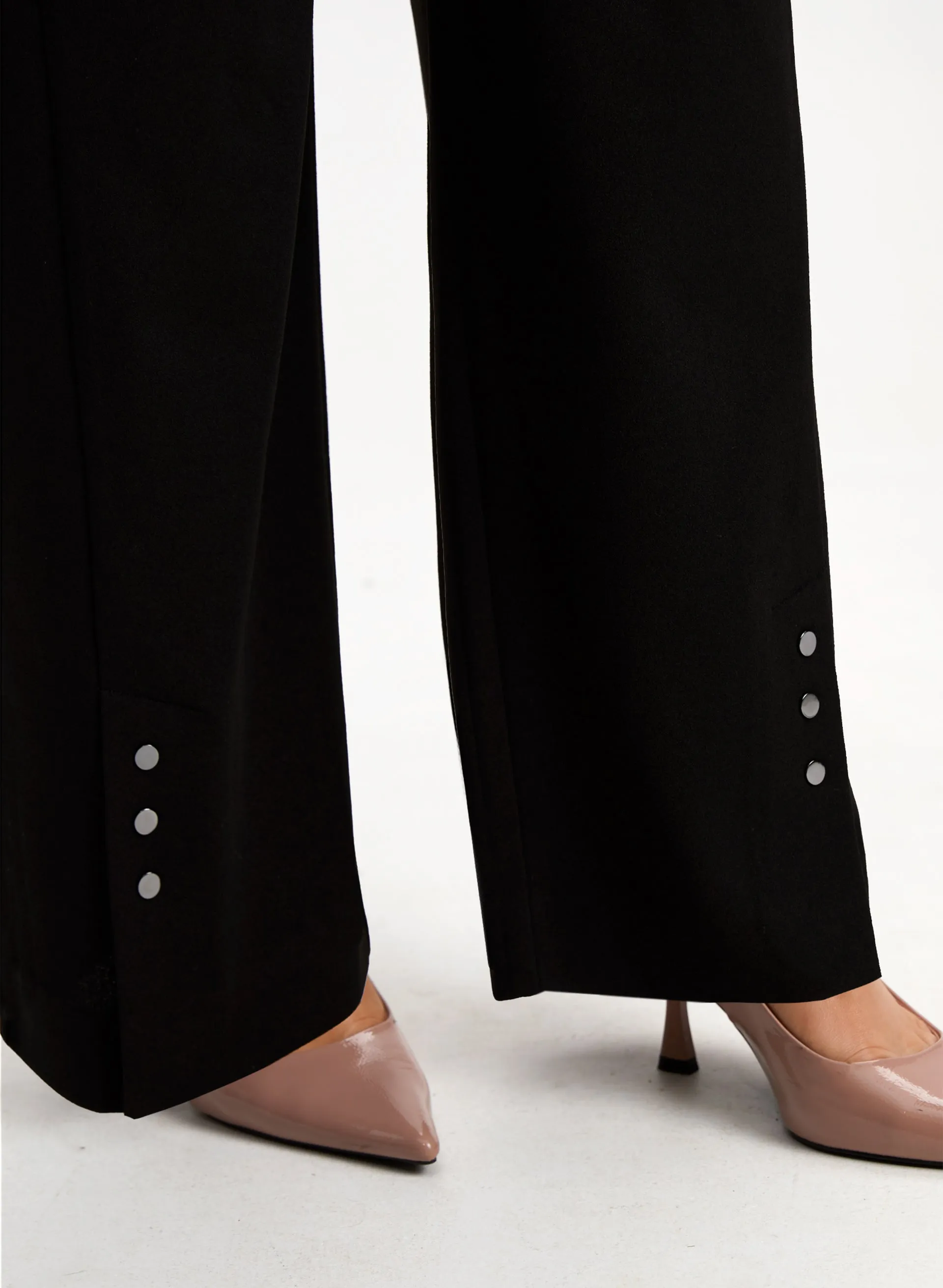 Stud Detail Straight Leg Pants