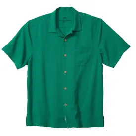 Tommy Bahama Coastal Breeze Check Camp Shirt - Cadmium Green