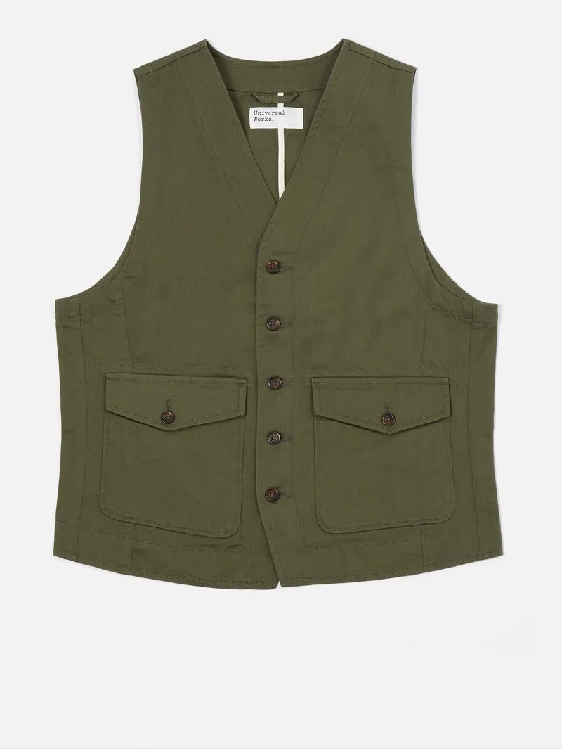 Universal Works Olive Waist Coat