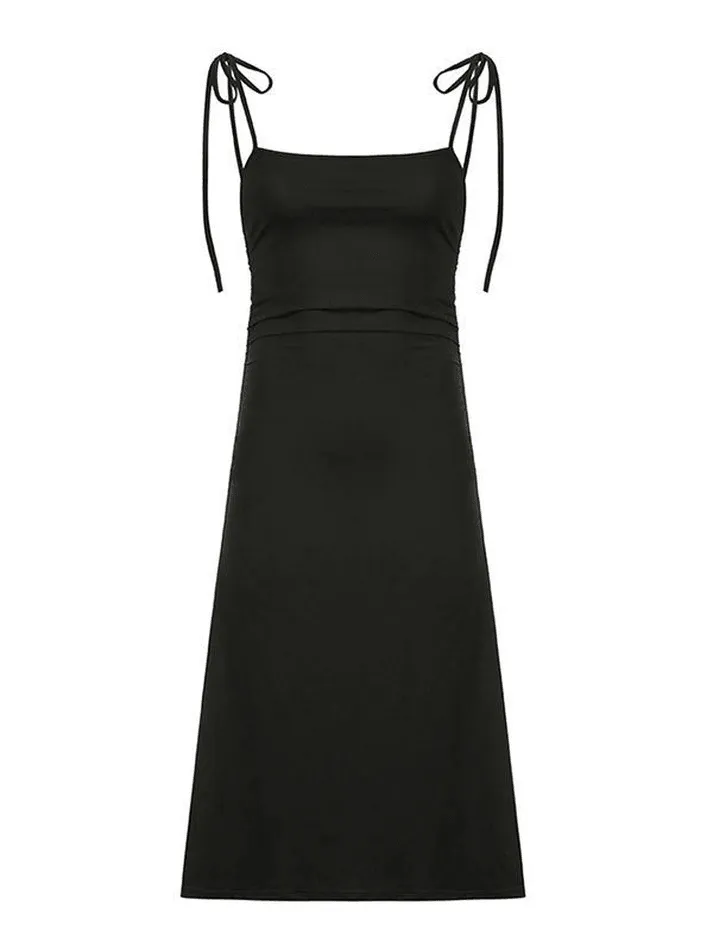 Uniwim Backless Tie Strap Maxi Dress