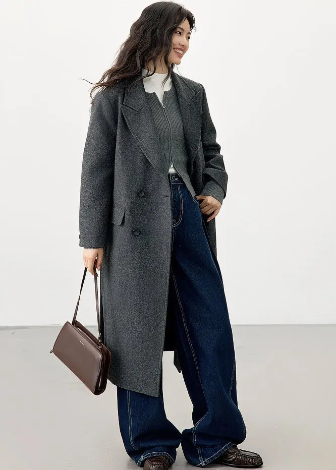 WAIST CINCHING TWEED CHIC COAT