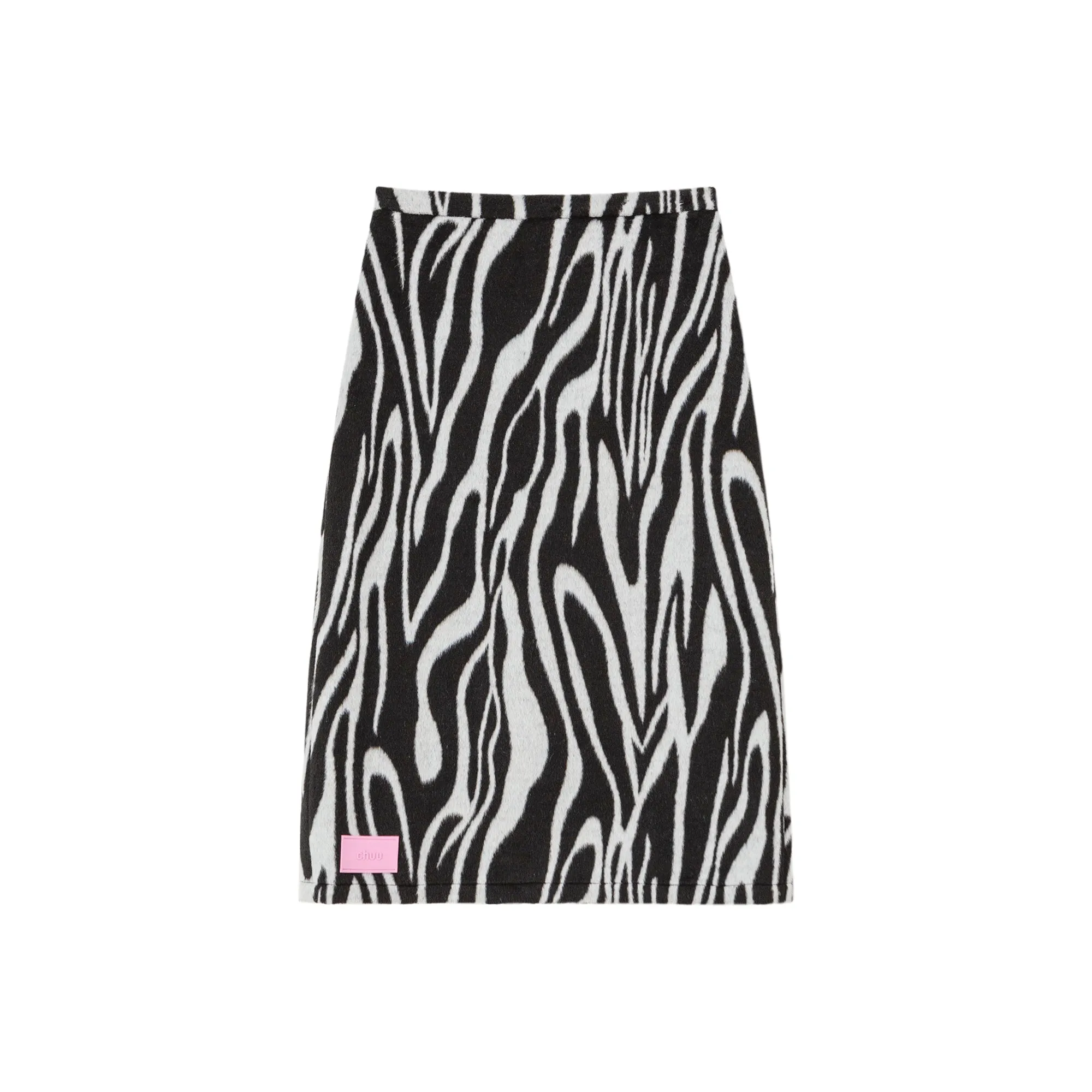 Zebra A-Line Midi Skirt